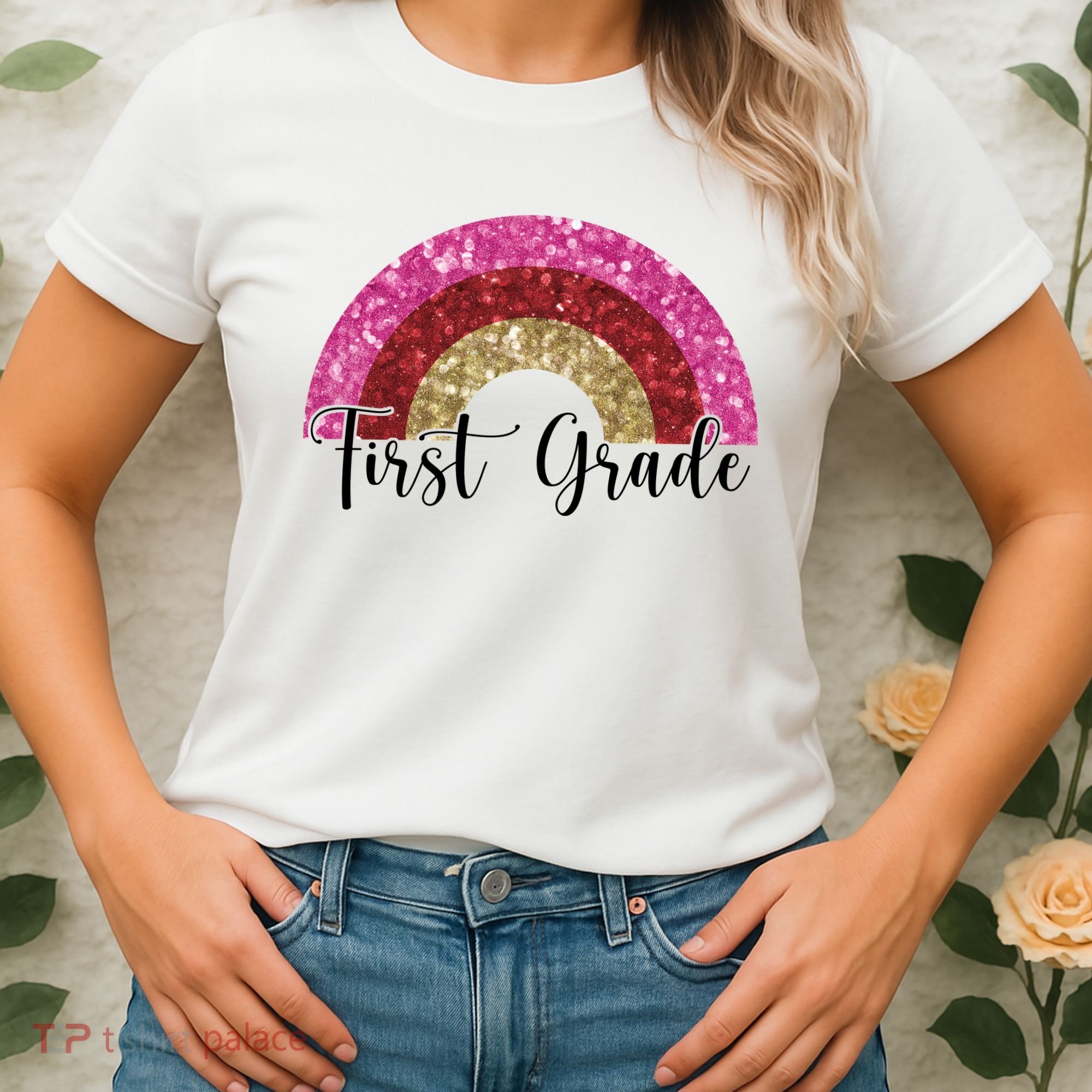 First Grade Cute Rainbow Back To School Women's T-Shirt