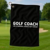 Funny Golf Coach Definition Golf Coach Golf Towel thumb 1