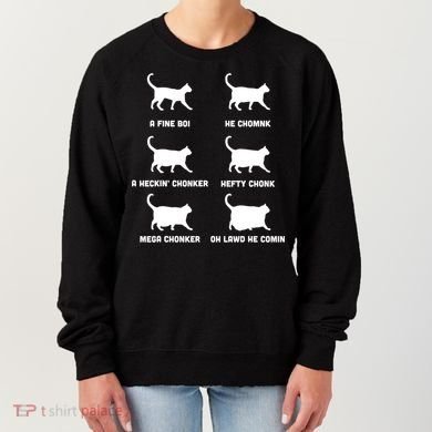 Funny Gift Cats Meme Chonk Cat Chart Women's Sweatshirt