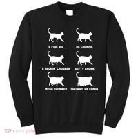 Funny Gift Cats Meme Chonk Cat Chart Sweatshirt thumb 0