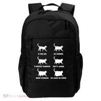 Funny Gift Cats Meme Chonk Cat Chart Backpack thumb 0