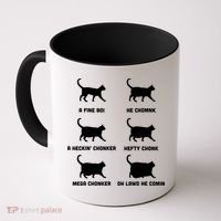 Funny Gift Cats Meme Chonk Cat Chart Coffee Mug thumb 0