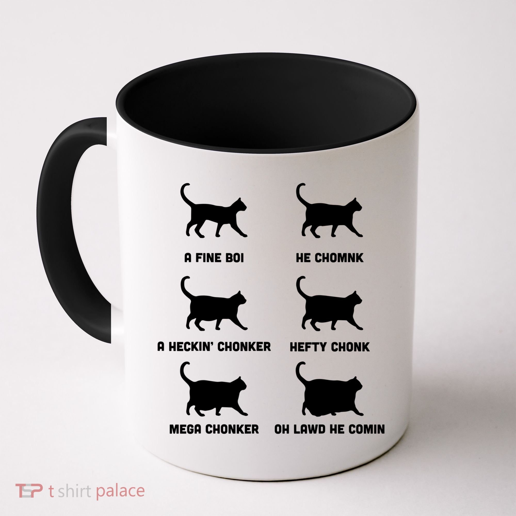 Funny Gift Cats Meme Chonk Cat Chart Coffee Mug