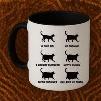Funny Gift Cats Meme Chonk Cat Chart Coffee Mug thumb 2