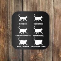 Funny Gift Cats Meme Chonk Cat Chart Coaster thumb 0