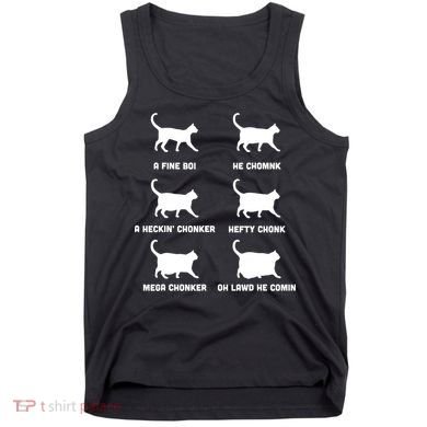 Funny Gift Cats Meme Chonk Cat Chart Tank Top