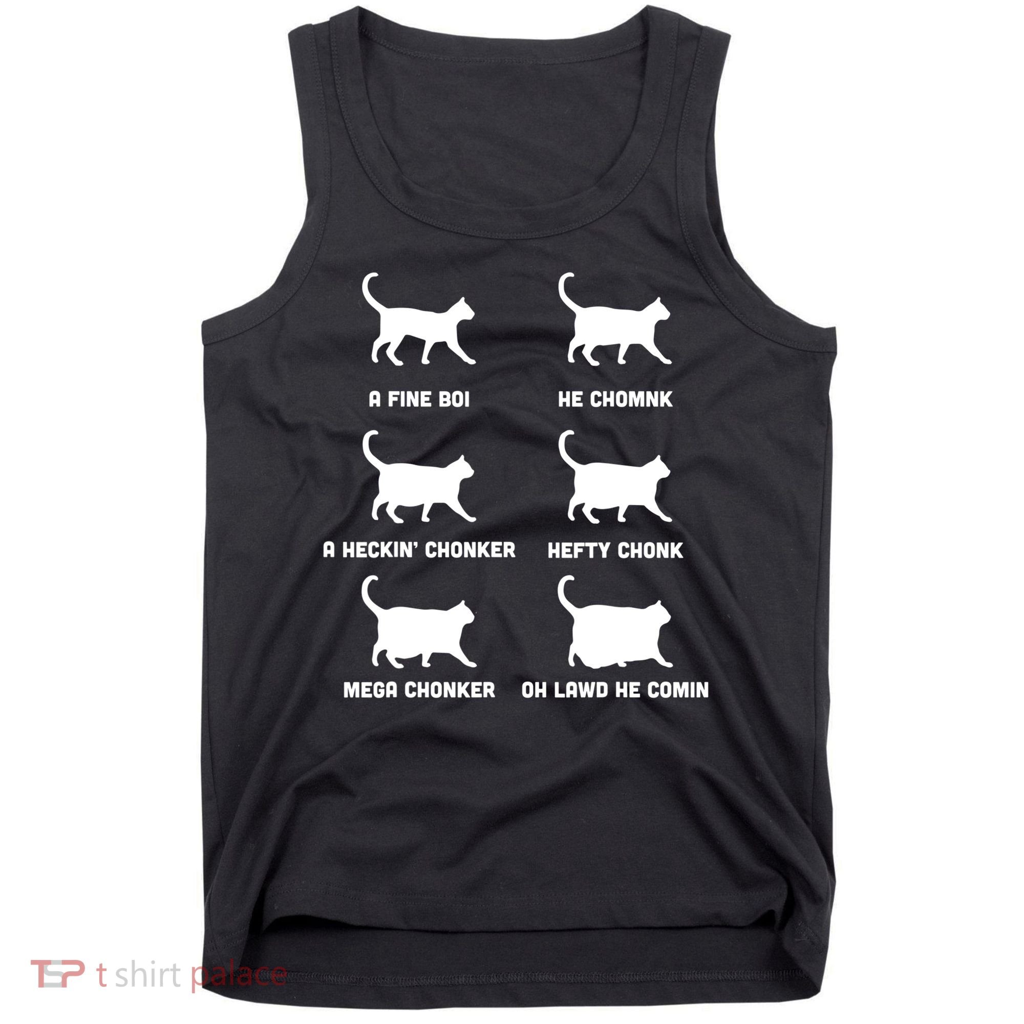 Funny Gift Cats Meme Chonk Cat Chart Tank Top