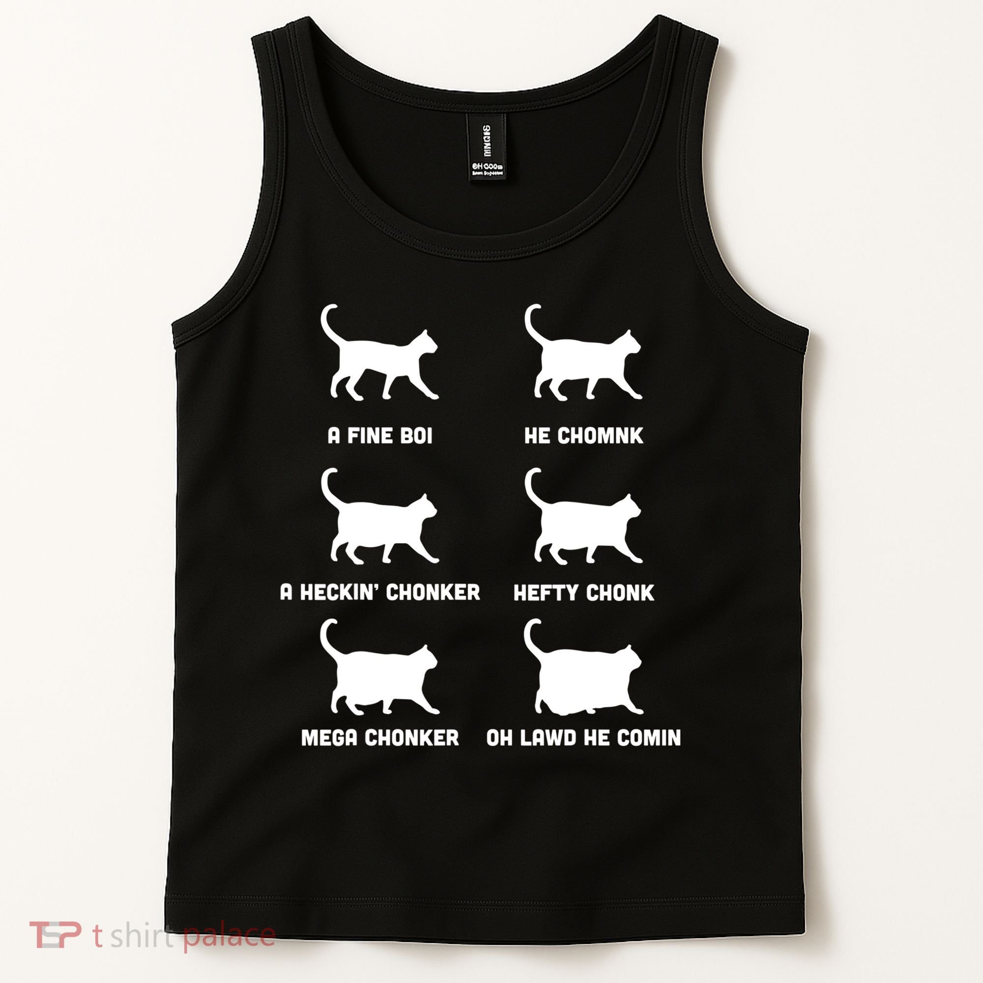 Funny Gift Cats Meme Chonk Cat Chart Tank Top