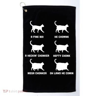 Funny Gift Cats Meme Chonk Cat Chart Golf Towel