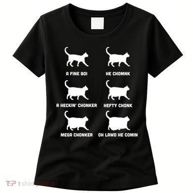 Funny Gift Cats Meme Chonk Cat Chart Women's T-Shirt