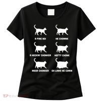 Funny Gift Cats Meme Chonk Cat Chart Women's T-Shirt thumb 0