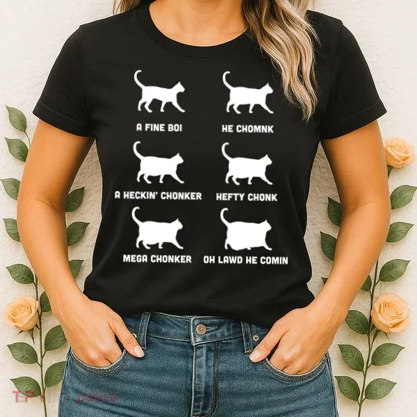 Funny Gift Cats Meme Chonk Cat Chart Women's T-Shirt