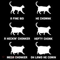 Funny Gift Cats Meme Chonk Cat Chart Kids Sweatshirt thumb 2
