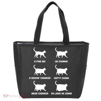 Funny Gift Cats Meme Chonk Cat Chart Tote Bag