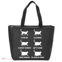 Funny Gift Cats Meme Chonk Cat Chart Tote Bag thumb 0