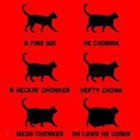 Funny Gift Cats Meme Chonk Cat Chart Santa Hat thumb 1