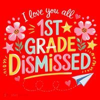First Grade Class Dismissed End Year Humor Santa Hat thumb 1