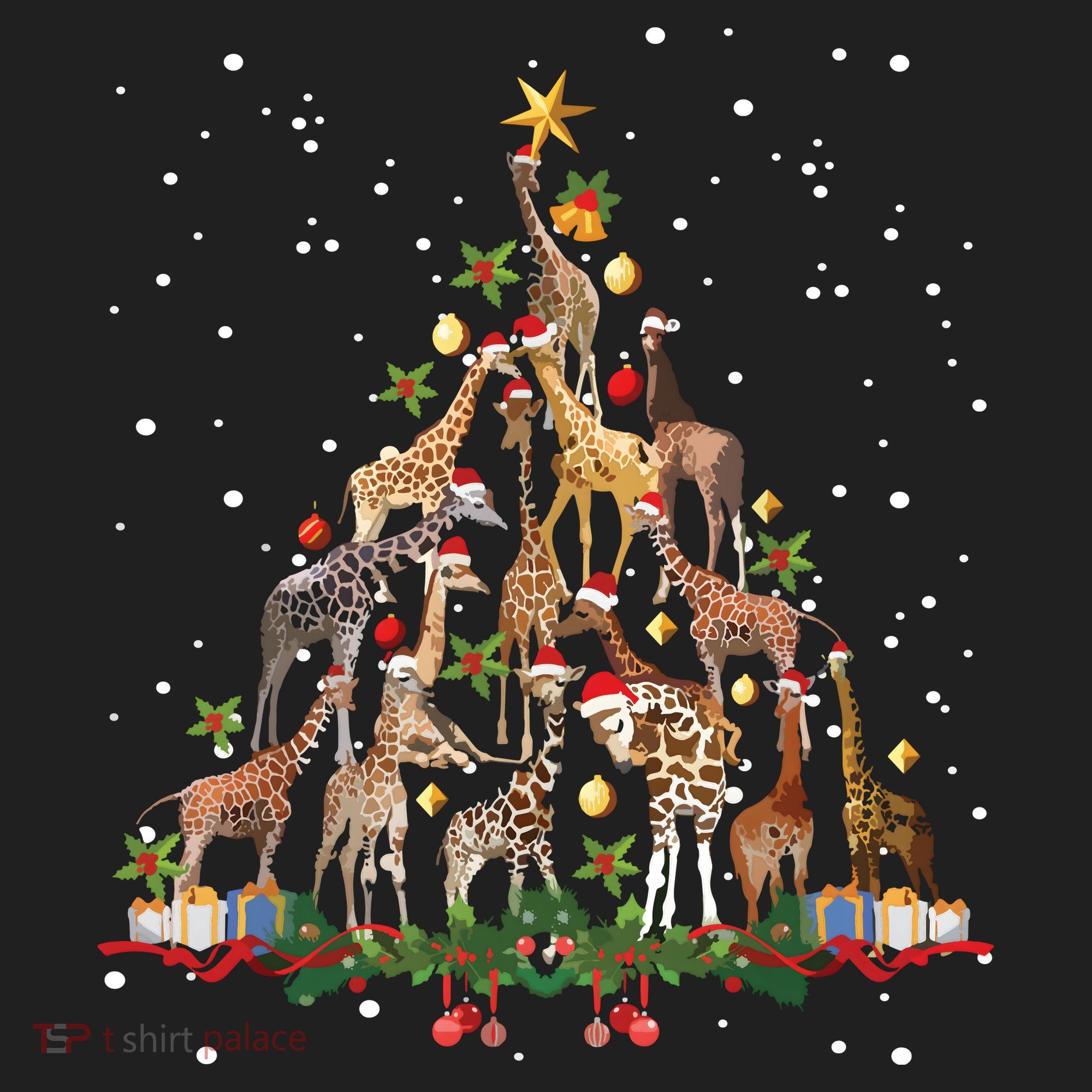 Funny Giraffe Christmas Tree Ornament Decor Cute Tumbler