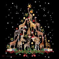 Funny Giraffe Christmas Tree Ornament Decor Cute Ornament thumb 1