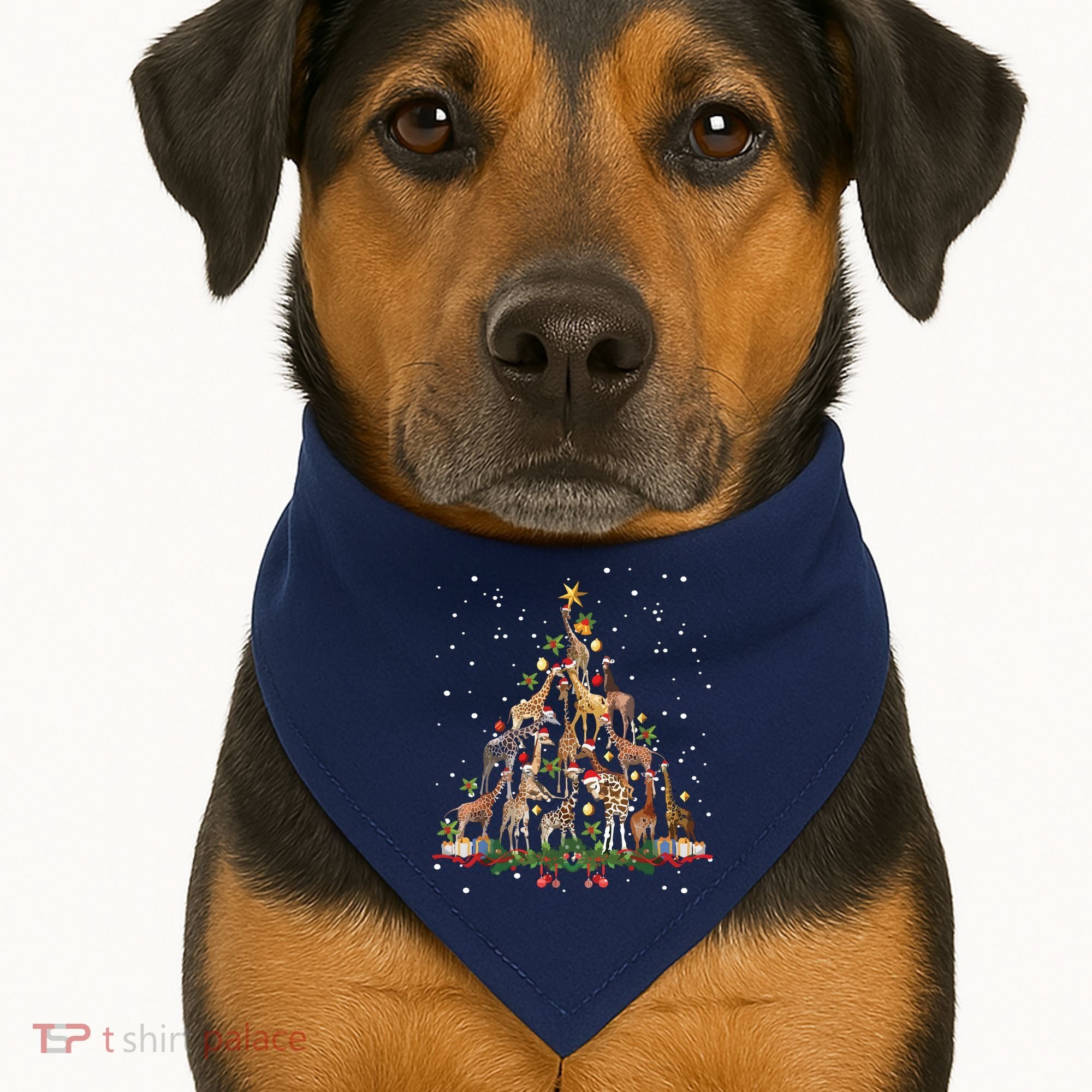 Funny Giraffe Christmas Tree Ornament Decor Cute USA-Made Doggie Bandana