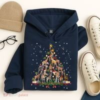 Funny Giraffe Christmas Tree Ornament Decor Cute Hoodie thumb 4