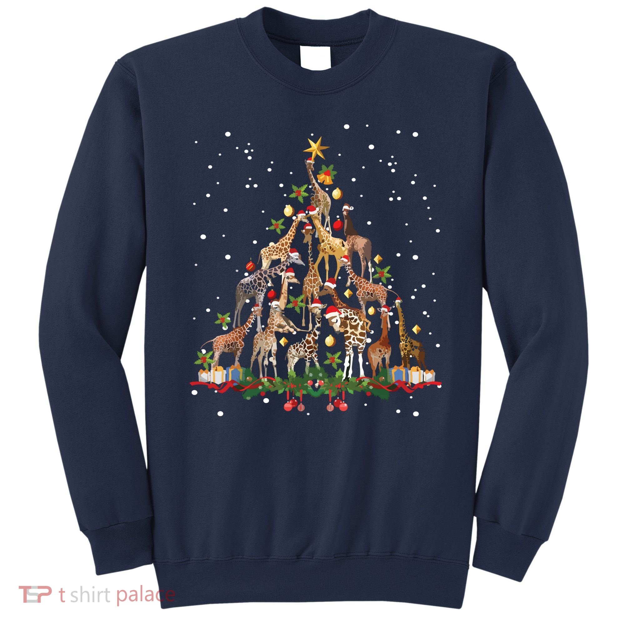 Funny Giraffe Christmas Tree Ornament Decor Cute Sweatshirt