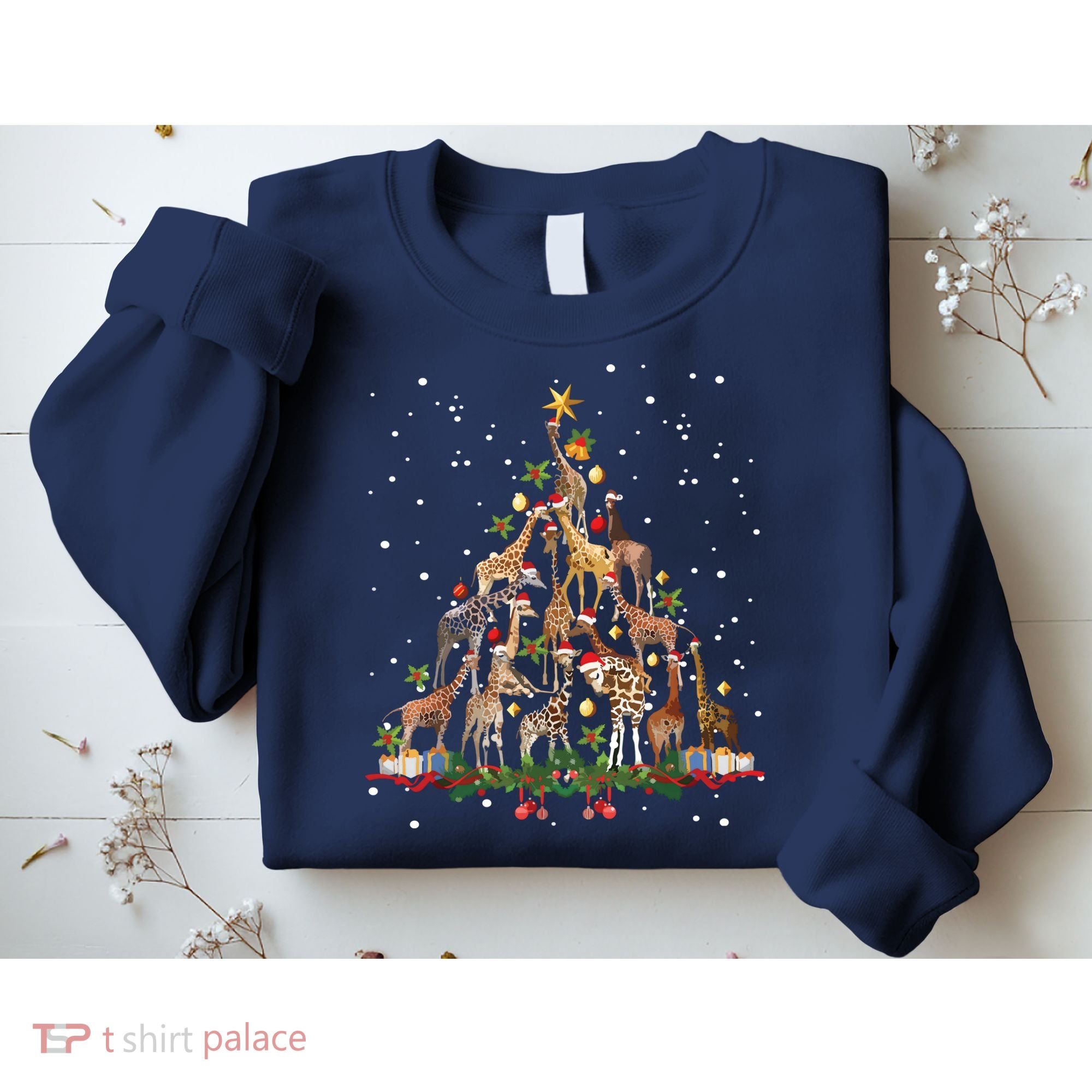 Funny Giraffe Christmas Tree Ornament Decor Cute Sweatshirt