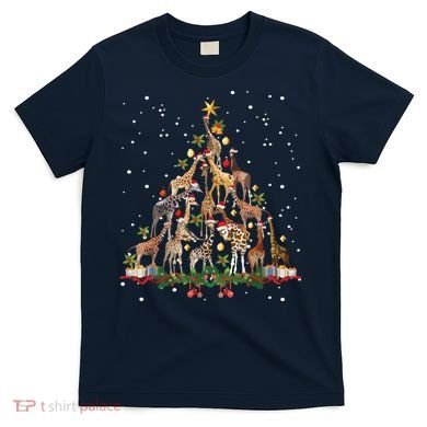 Funny Giraffe Christmas Tree Ornament Decor Cute T-Shirt