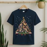 Funny Giraffe Christmas Tree Ornament Decor Cute T-Shirt thumb 2