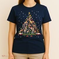 Funny Giraffe Christmas Tree Ornament Decor Cute T-Shirt thumb 4