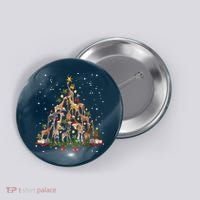 Funny Giraffe Christmas Tree Ornament Decor Cute Button thumb 0