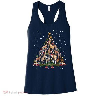 Funny Giraffe Christmas Tree Ornament Decor Cute Women's Tank Top