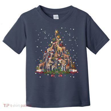 Funny Giraffe Christmas Tree Ornament Decor Cute Toddler T-Shirt