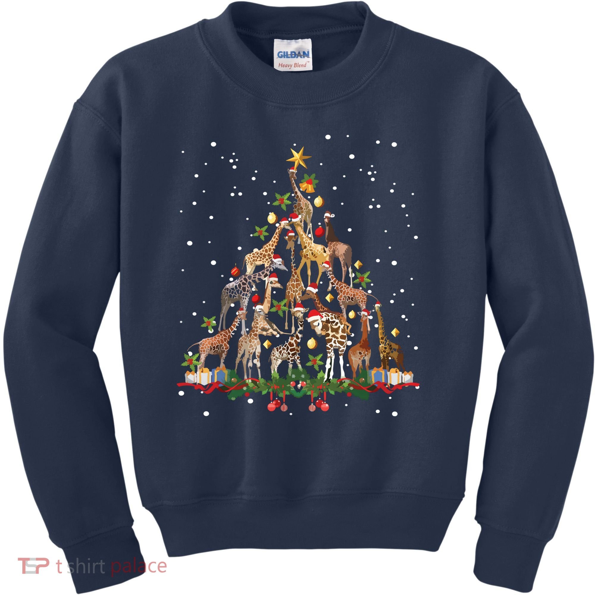 Funny Giraffe Christmas Tree Ornament Decor Cute Kids Sweatshirt