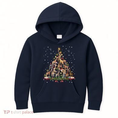 Funny Giraffe Christmas Tree Ornament Decor Cute Kids Hoodie