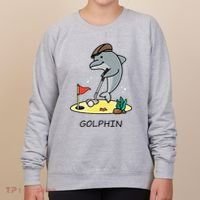 Funny GolphinS Cool Dolphin Quote Golf Women's Sweatshirt thumb 0