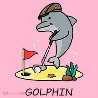 Funny GolphinS Cool Dolphin Quote Golf Coaster thumb 2