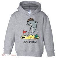 Funny GolphinS Cool Dolphin Quote Golf Toddler Hoodie thumb 0