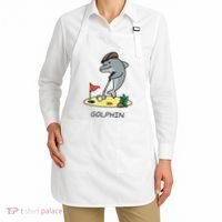 Funny GolphinS Cool Dolphin Quote Golf Apron thumb 2