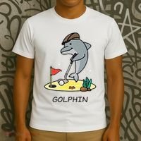 Funny GolphinS Cool Dolphin Quote Golf T-Shirt thumb 3