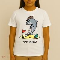 Funny GolphinS Cool Dolphin Quote Golf T-Shirt thumb 4