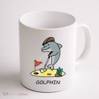Funny GolphinS Cool Dolphin Quote Golf Coffee Mug thumb 1
