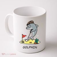 Funny GolphinS Cool Dolphin Quote Golf Coffee Mug thumb 0