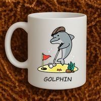 Funny GolphinS Cool Dolphin Quote Golf Coffee Mug thumb 2