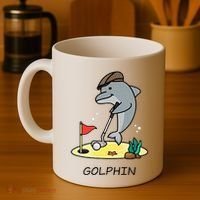 Funny GolphinS Cool Dolphin Quote Golf Coffee Mug thumb 4