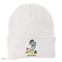 Funny GolphinS Cool Dolphin Quote Golf Beanie thumb 0