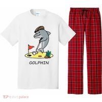 Funny GolphinS Cool Dolphin Quote Golf Pajama Set thumb 0