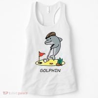Funny GolphinS Cool Dolphin Quote Golf Women's Tank Top thumb 0