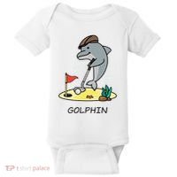Funny GolphinS Cool Dolphin Quote Golf Baby Bodysuit thumb 0