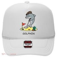 Funny GolphinS Cool Dolphin Quote Golf Hat thumb 0